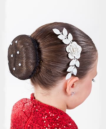 CO0025 White Flower Hair Comb