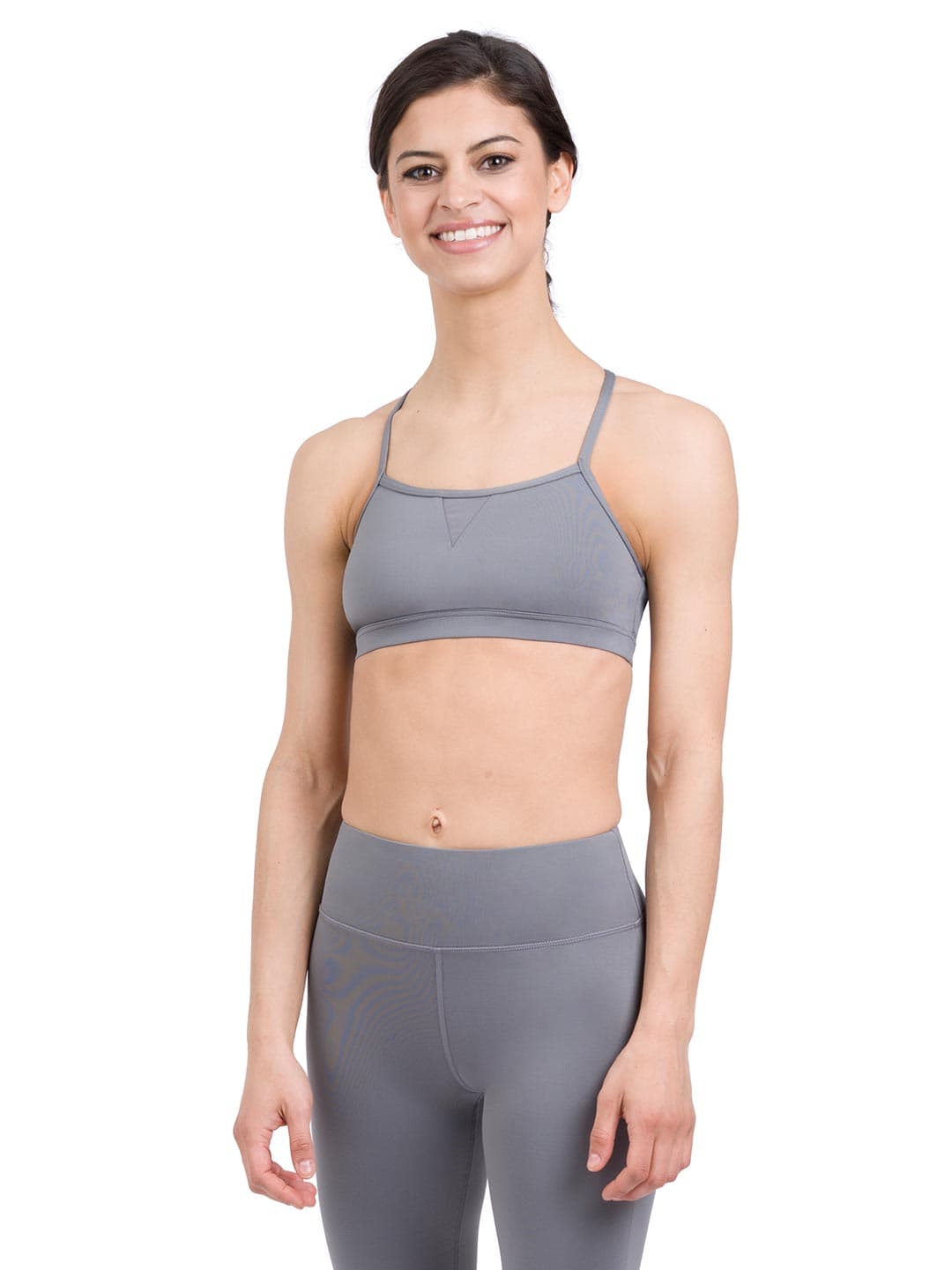 11290W Strappy Bra w/Triangular Mesh Gray S 210000019330