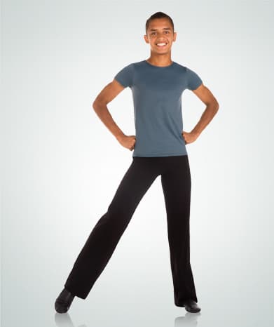 M191 Mens Basic Cotton/Lycra Jazz Pant -Black S 097507582146
